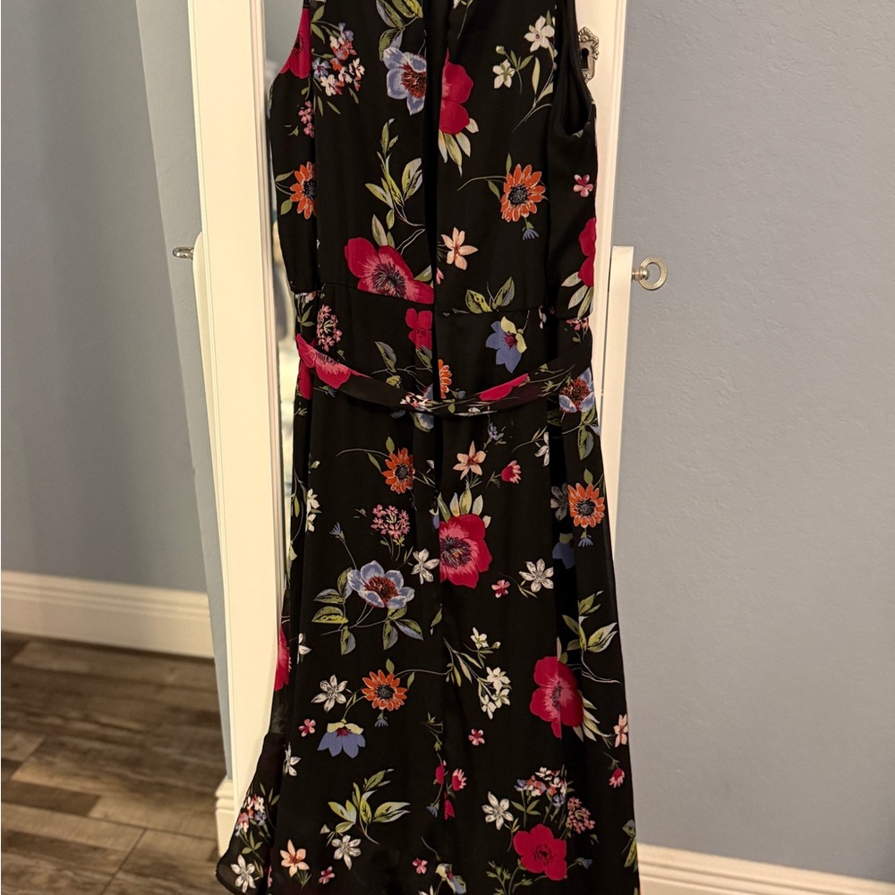 Floral Black Dress